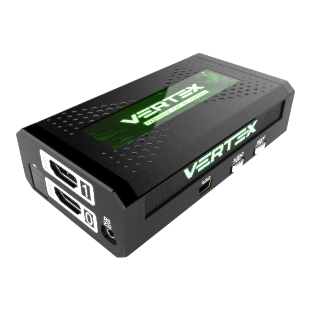 HDfury Vertex 4K 18Gbps HDMI 2x2 Matrix und Scaler mit OLED, HDMI-Eingängen, RS232, Mini-USB, AUDIO- und HDCP-Schaltern